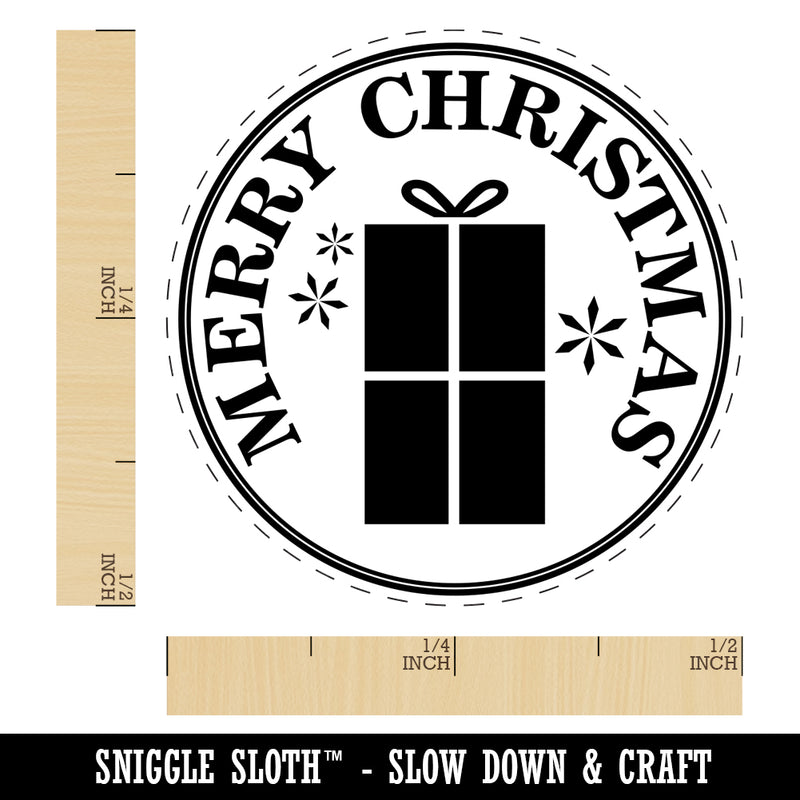 Merry Christmas Holiday Gift Self-Inking Rubber Stamp for Stamping Crafting Planners