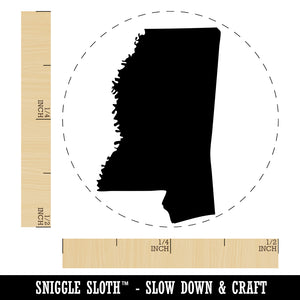 Mississippi State Silhouette Self-Inking Rubber Stamp for Stamping Crafting Planners