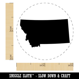 Montana State Silhouette Self-Inking Rubber Stamp for Stamping Crafting Planners