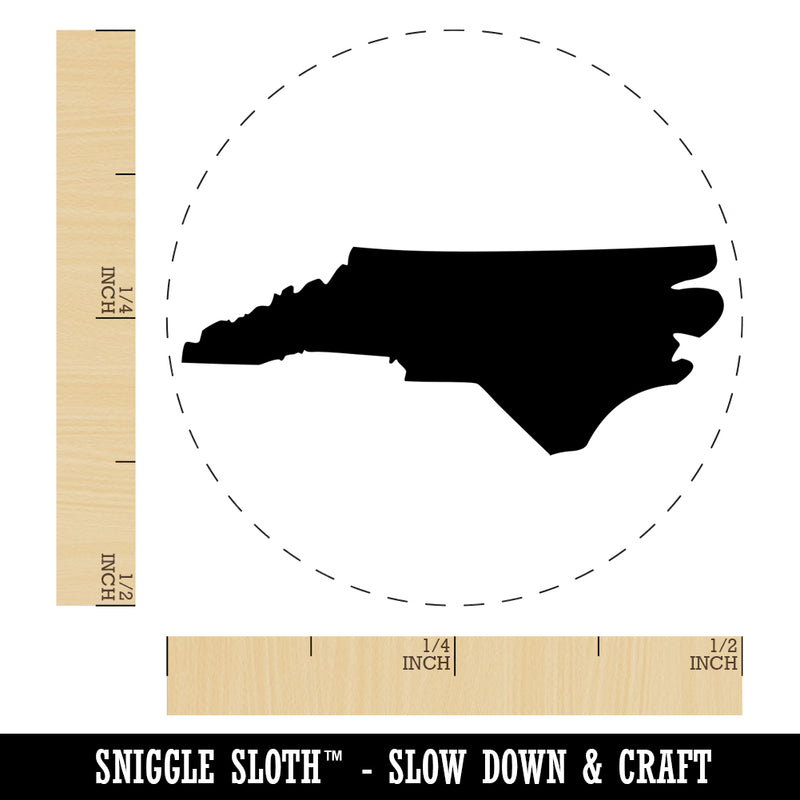 North Carolina State Silhouette Self-Inking Rubber Stamp for Stamping Crafting Planners