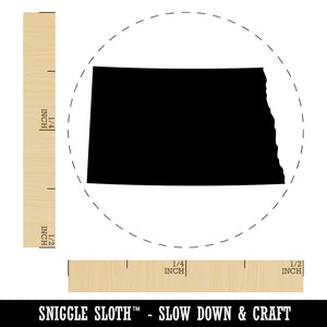 North Dakota State Silhouette Self-Inking Rubber Stamp for Stamping Crafting Planners