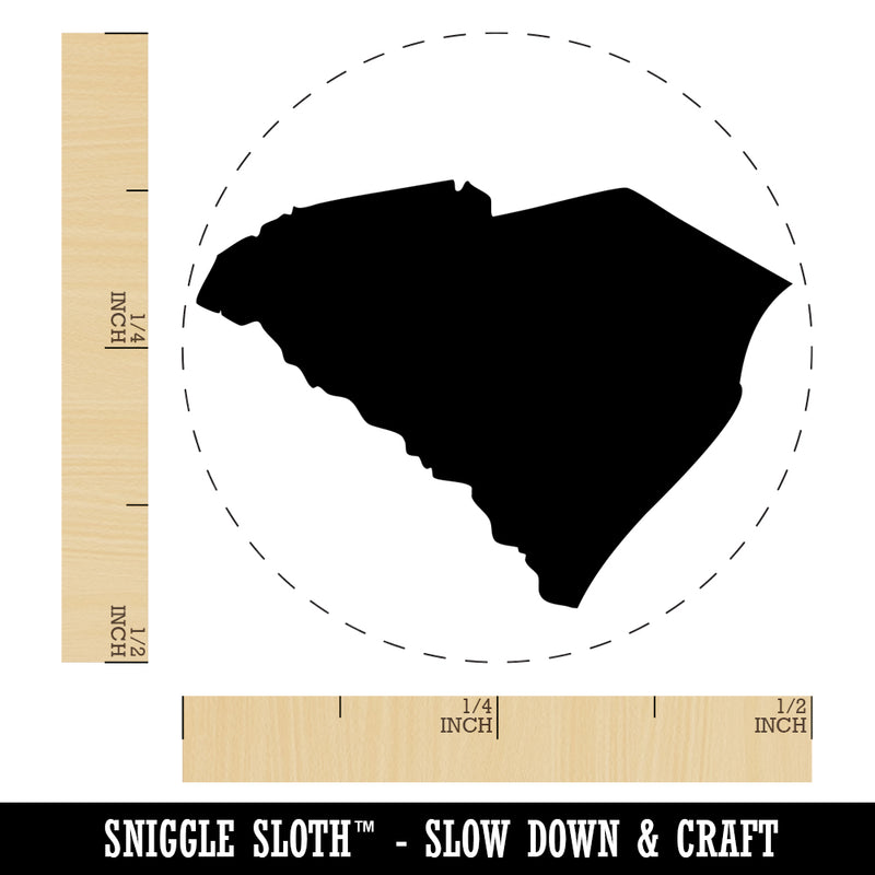 South Carolina State Silhouette Self-Inking Rubber Stamp for Stamping Crafting Planners