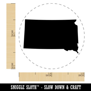 South Dakota State Silhouette Self-Inking Rubber Stamp for Stamping Crafting Planners