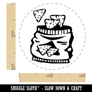 Bag of Tortilla Chips Crisps Self-Inking Rubber Stamp for Stamping Crafting Planners