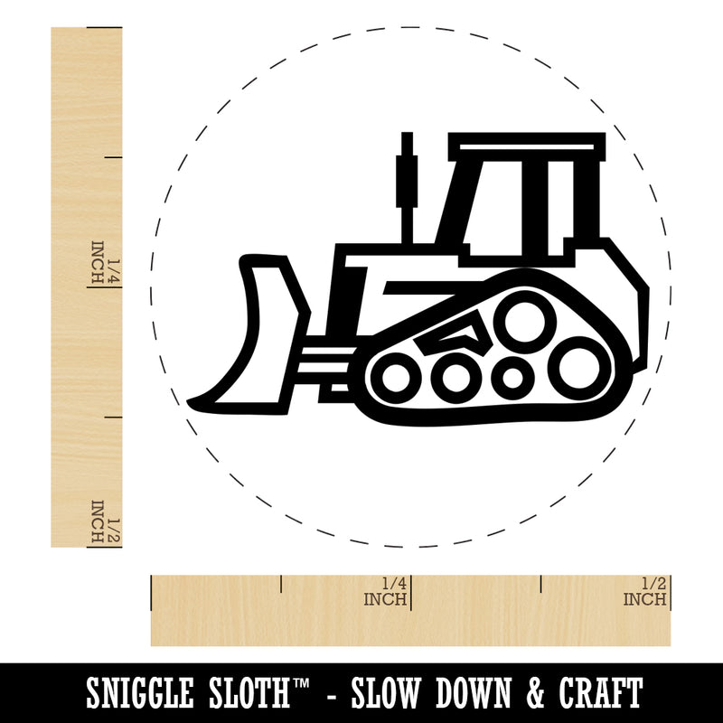 Bulldozer Dozer Construction Vehicle Self-Inking Rubber Stamp for Stamping Crafting Planners