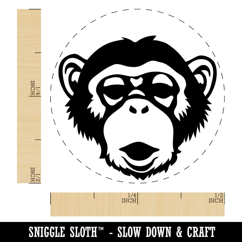 Chimpanzee Primate Ape Self-Inking Rubber Stamp for Stamping Crafting Planners