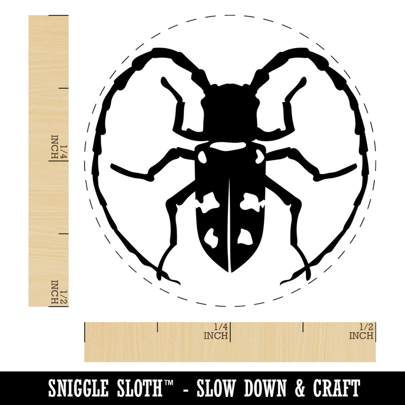 Citrus Long Horned Beetle Insect Self-Inking Rubber Stamp for Stamping Crafting Planners