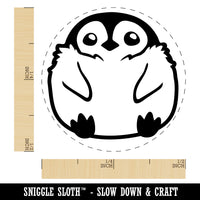 Cute Fluffy Baby Penguin Self-Inking Rubber Stamp for Stamping Crafting Planners