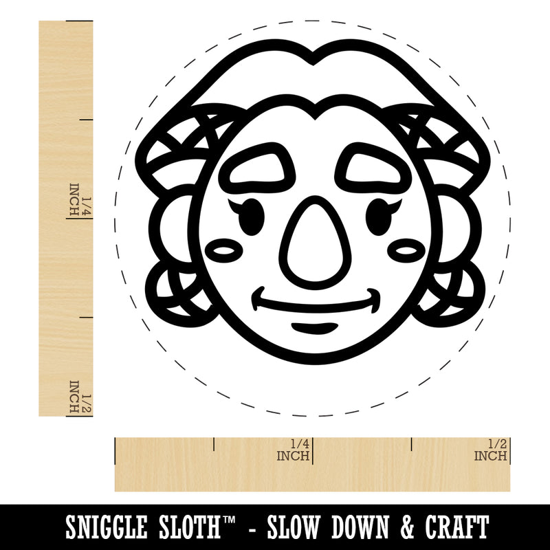 Dwarf Female Character Face Self-Inking Rubber Stamp for Stamping Crafting Planners