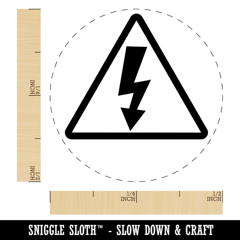 Electrical High Voltage Warning Sign Self-Inking Rubber Stamp for Stamping Crafting Planners