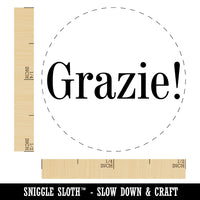Grazie Italian Thank You Self-Inking Rubber Stamp for Stamping Crafting Planners