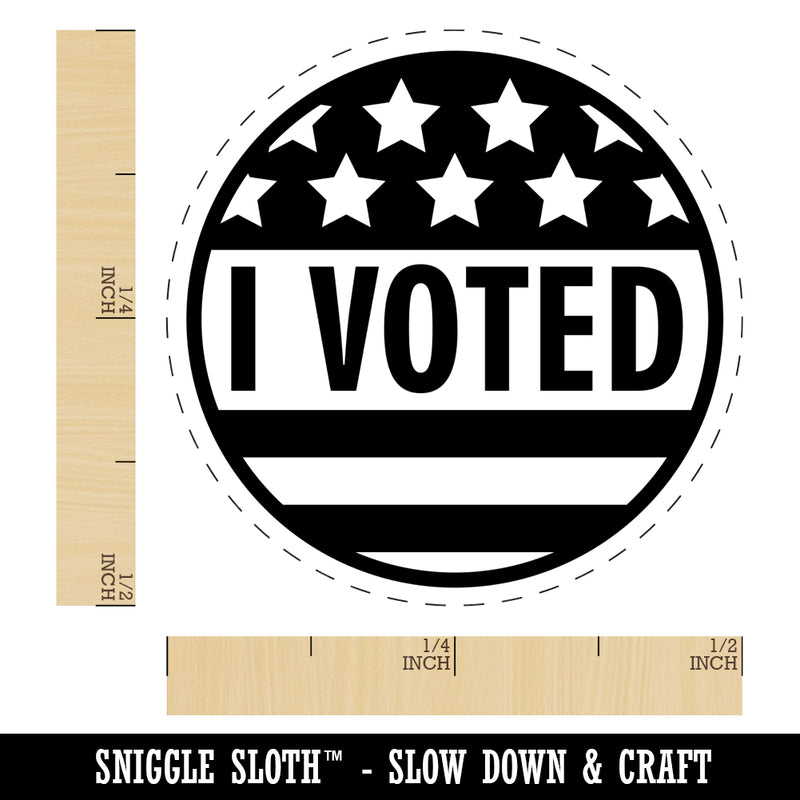 I Voted Patriotic Stars and Stripes Self-Inking Rubber Stamp for Stamping Crafting Planners