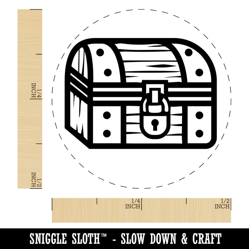 Locked Treasure Chest RPG Loot Self-Inking Rubber Stamp for Stamping Crafting Planners