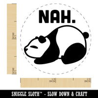 Nah Cute and Lazy Panda Doesn't Want to do Anything Self-Inking Rubber Stamp for Stamping Crafting Planners