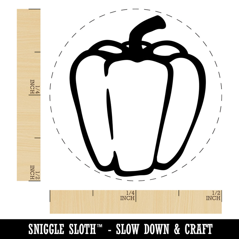 Sweet Bell Pepper Self-Inking Rubber Stamp for Stamping Crafting Planners