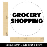 Grocery Shopping Bold Text Self-Inking Rubber Stamp for Stamping Crafting Planners