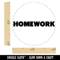 Homework Bold Text Teacher School Self-Inking Rubber Stamp for Stamping Crafting Planners