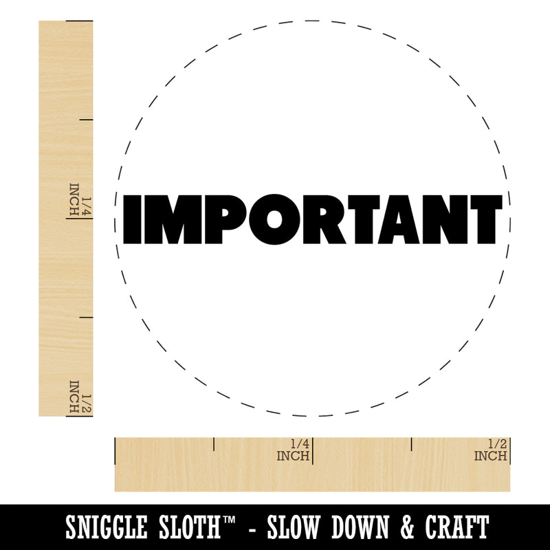 Important Bold Text Self-Inking Rubber Stamp for Stamping Crafting Planners