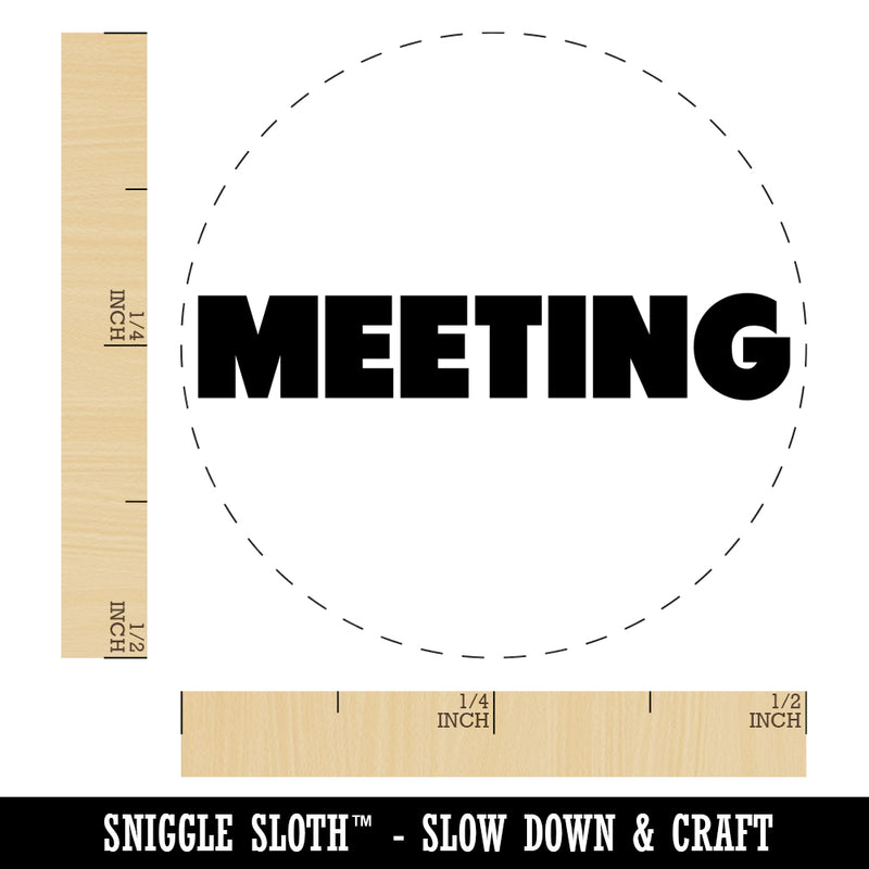 Meeting Bold Text Self-Inking Rubber Stamp for Stamping Crafting Planners