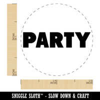 Party Bold Text Self-Inking Rubber Stamp for Stamping Crafting Planners