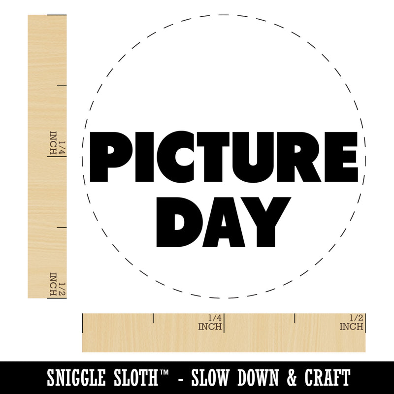 Picture Day Bold Text School Self-Inking Rubber Stamp for Stamping Crafting Planners