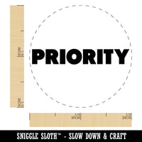 Priority Bold Text Self-Inking Rubber Stamp for Stamping Crafting Planners