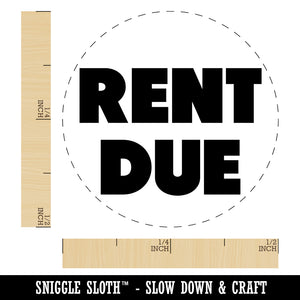 Rent Due Bold Text Bill Self-Inking Rubber Stamp for Stamping Crafting Planners
