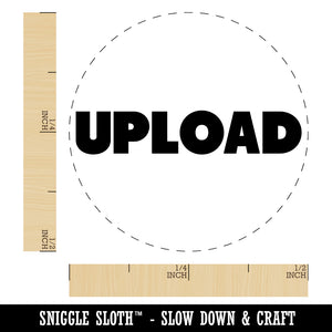 Upload Bold Text Self-Inking Rubber Stamp for Stamping Crafting Planners