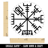 Viking Vegvisir Norse Protection Rune Self-Inking Rubber Stamp for Stamping Crafting Planners