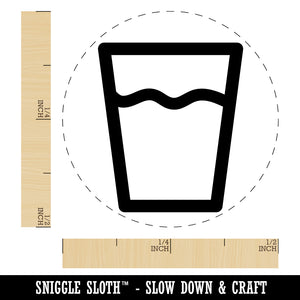 Water Glass Cup Self-Inking Rubber Stamp for Stamping Crafting Planners