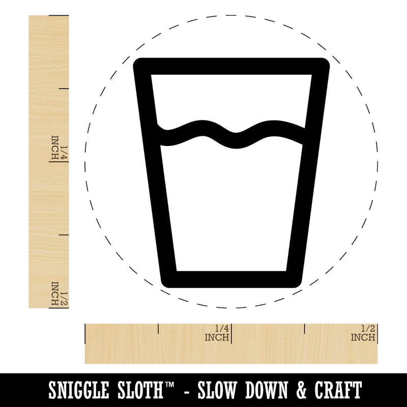 Water Glass Cup Self-Inking Rubber Stamp for Stamping Crafting Planners