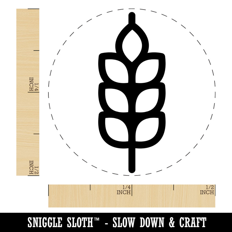 Wheat Food Icon Self-Inking Rubber Stamp for Stamping Crafting Planners