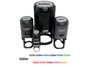 Gather Fun Text Self-Inking Rubber Stamp for Stamping Crafting Planners