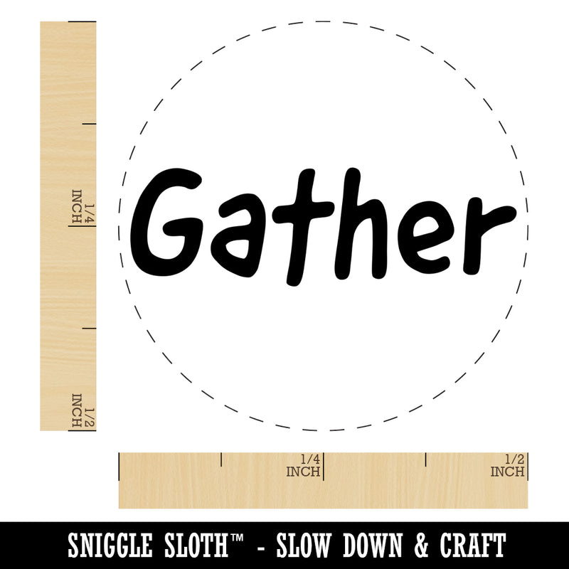 Gather Fun Text Self-Inking Rubber Stamp for Stamping Crafting Planners