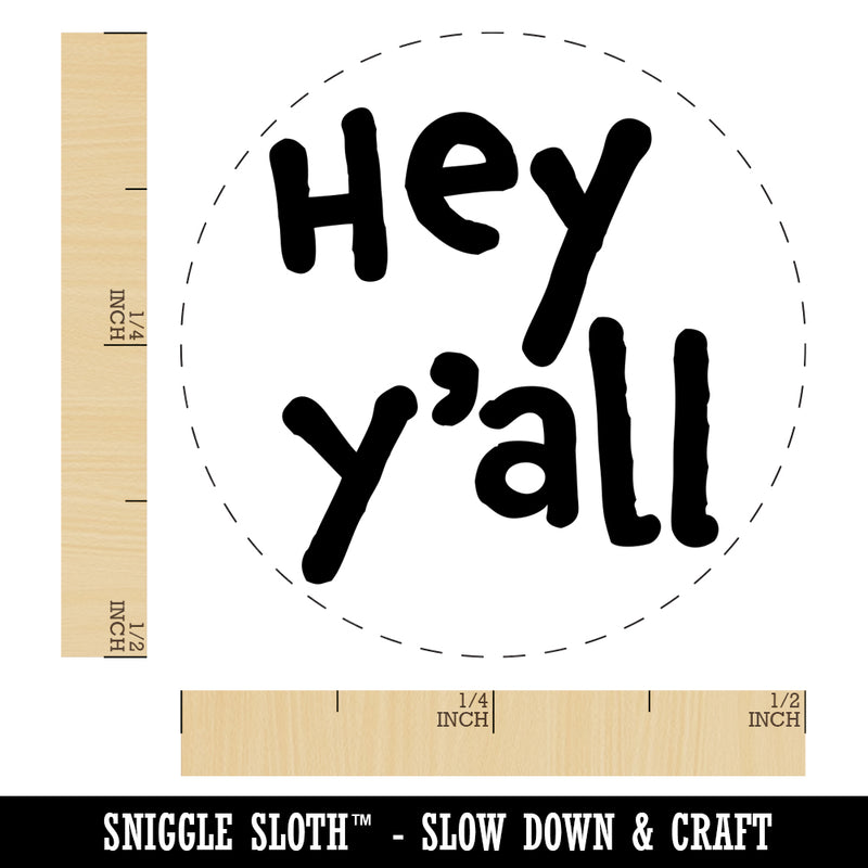 Hey Y'all Hello Hi Southern Fun Text Self-Inking Rubber Stamp for Stamping Crafting Planners