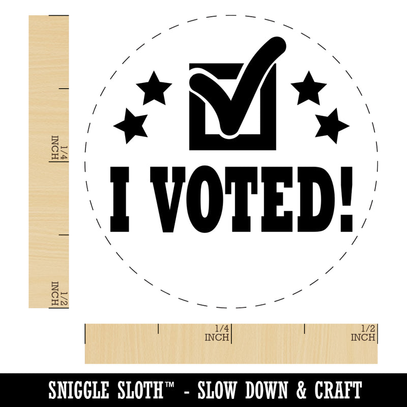 I Voted Patriotic Self-Inking Rubber Stamp for Stamping Crafting Planners