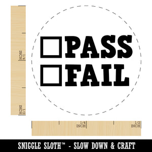 Pass Fail Check Box Test Result School Teacher Self-Inking Rubber Stamp for Stamping Crafting Planners