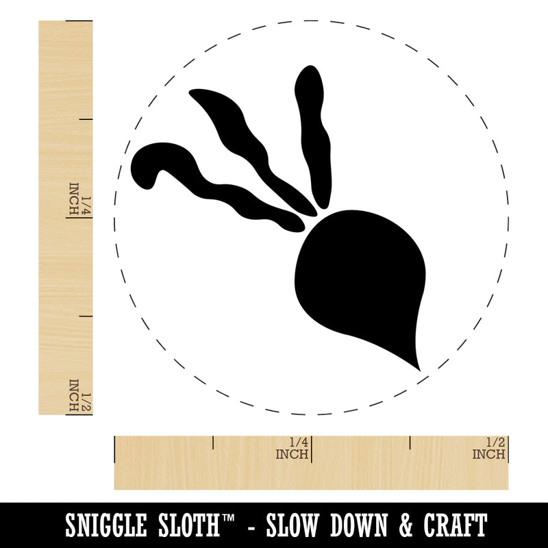 Radish Vegetable Vegetarian Doodle Self-Inking Rubber Stamp for Stamping Crafting Planners