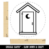 Classic Outhouse Toilet Self-Inking Rubber Stamp for Stamping Crafting Planners