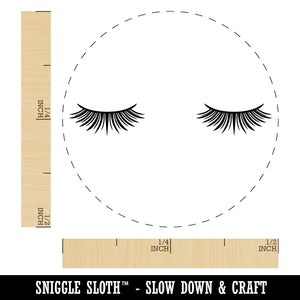 Cute Detailed Eyelashes Pair Self-Inking Rubber Stamp for Stamping Crafting Planners