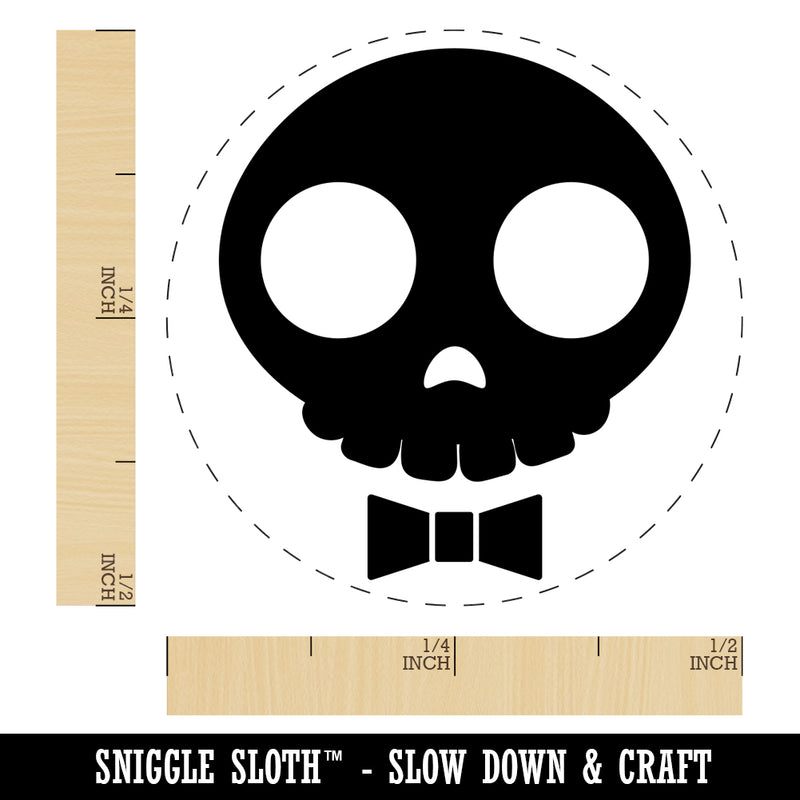 Dapper Skull with Bowtie Self-Inking Rubber Stamp for Stamping Crafting Planners