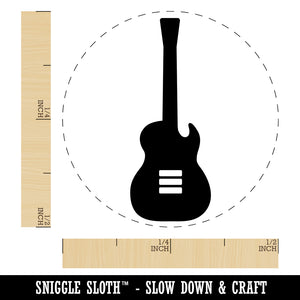 Electric Guitar Silhouette Self-Inking Rubber Stamp for Stamping Crafting Planners