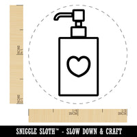 Soap Sanitizer Dispenser with Heart Self-Inking Rubber Stamp for Stamping Crafting Planners