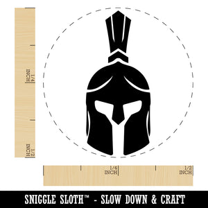 Ancient Greek Roman Spartan Helmet Front Self-Inking Rubber Stamp for Stamping Crafting Planners