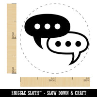 Conversation Discussion Chat Bubbles Icon Self-Inking Rubber Stamp for Stamping Crafting Planners