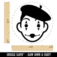 French Mime with Beret Self-Inking Rubber Stamp for Stamping Crafting Planners