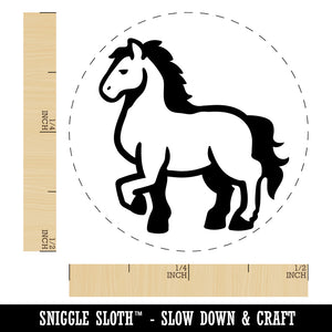 Majestic Standing Horse Self-Inking Rubber Stamp for Stamping Crafting Planners