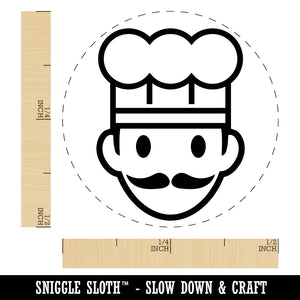 Occupation Chef Cook Man Icon Self-Inking Rubber Stamp for Stamping Crafting Planners