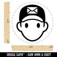 Occupation Mail Delivery Man Icon Self-Inking Rubber Stamp for Stamping Crafting Planners