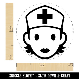 Occupation Medical Nurse Woman Icon Self-Inking Rubber Stamp for Stamping Crafting Planners